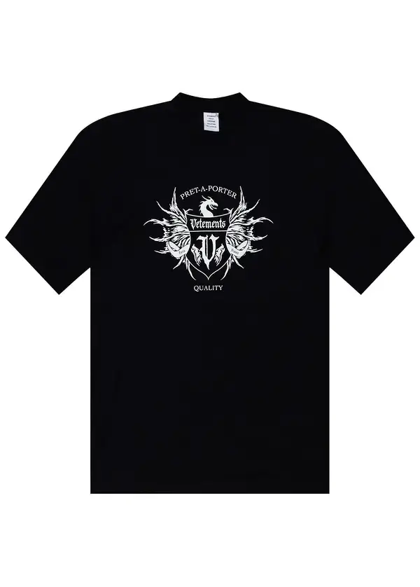 Vetements Black Label Logo T Shirt 'BlackWhite' Vetements Black Label Logo T Shirt 'BlackWhite'