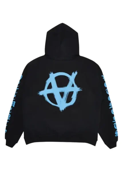 Vetements Ecstasy Anarchy Hoodie 'BlackLight Blue' (2)