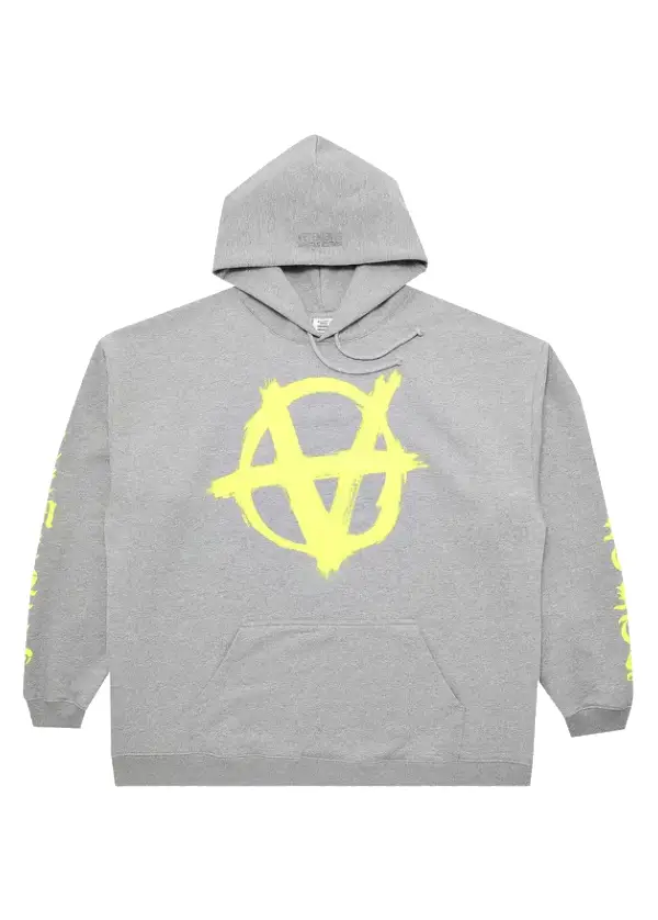 Vetements Ecstasy Anarchy Hoodie 'Grey MelangeNeon (1) Vetements Ecstasy Anarchy Hoodie 'Grey MelangeNeon (1)