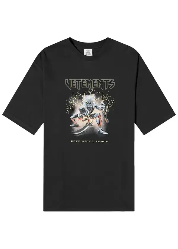 Vetements Ecstasy Electric Logo Heavy Metal T Shirt 'Black' Vetements Ecstasy Electric Logo Heavy Metal T Shirt 'Black'