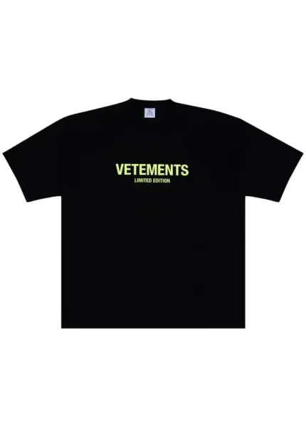 Vetements Ecstasy Limited Edition Logo T Shirt 'BlackYellow'